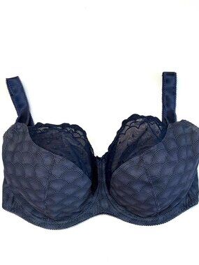 Bravissimo Lola Bra, Navy & White art deco print, 34M US/34J UK, barely worn